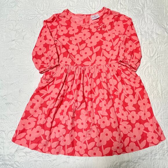 Hanna Andersson Scandi Floral Pincord Dress Size 8 - Picture 2 of 6
